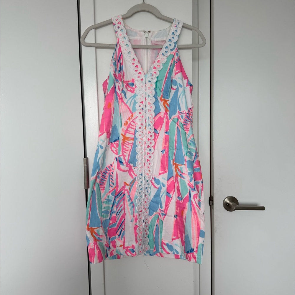Lilly Pulitzer Multicolor Sailboat Patterned Shift Dress Size 4 - Picture 2 of 8